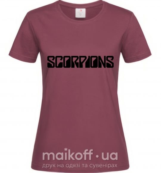 Женская футболка SORPIONS Бордовый фото