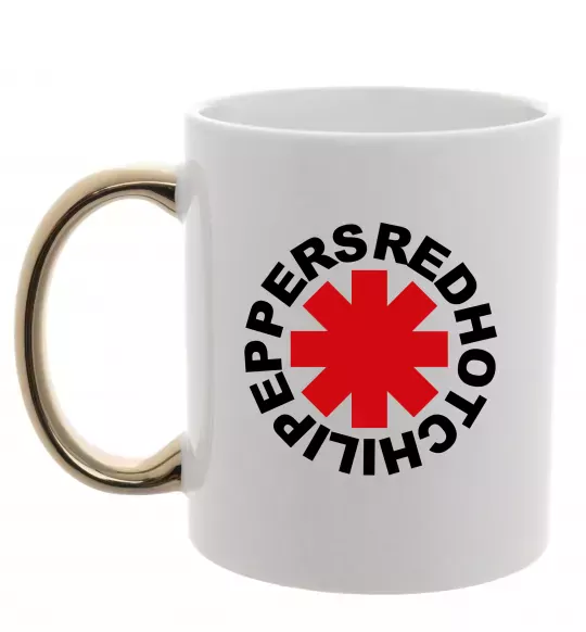 Чашка з кольоровою ручкою Red hot chilly pappers Золото фото