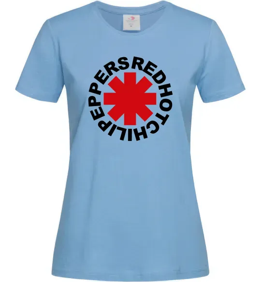 Жіноча футболка Red hot chilly pappers Блакитний фото