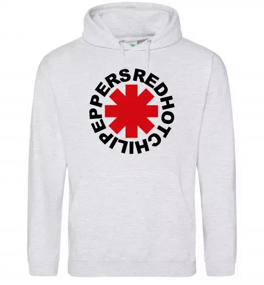 Чоловіча толстовка (худі) Red hot chilly pappers Сірий меланж фото