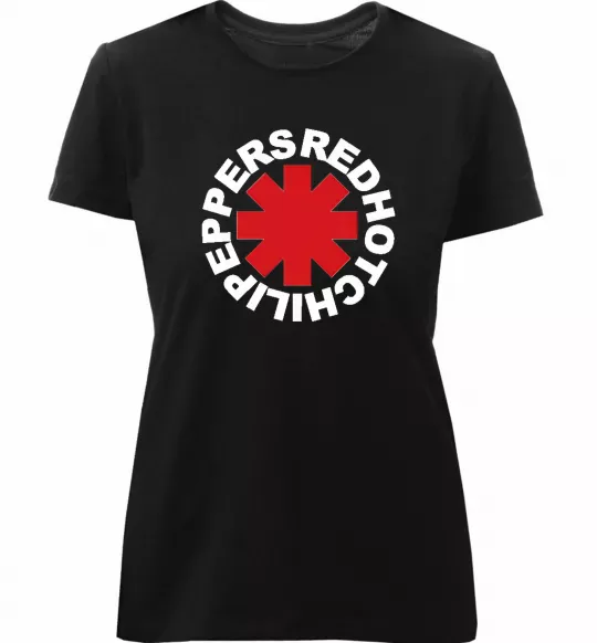 Женская премиум футболка Red hot chilly pappers Черный фото