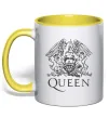 Чашка з кольоровою ручкою QUEEN Лимонний фото