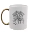 Чашка з кольоровою ручкою QUEEN Золото фото