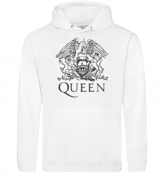 Чоловіча толстовка (худі) QUEEN Білий фото
