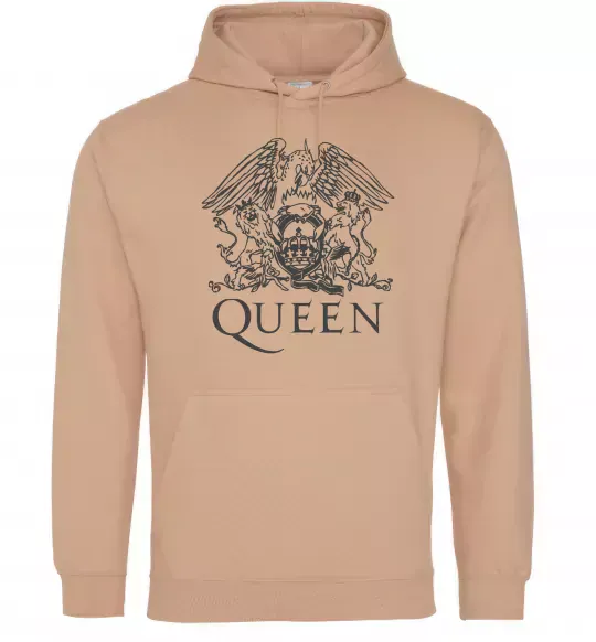 Чоловіча толстовка (худі) QUEEN Пісочний фото