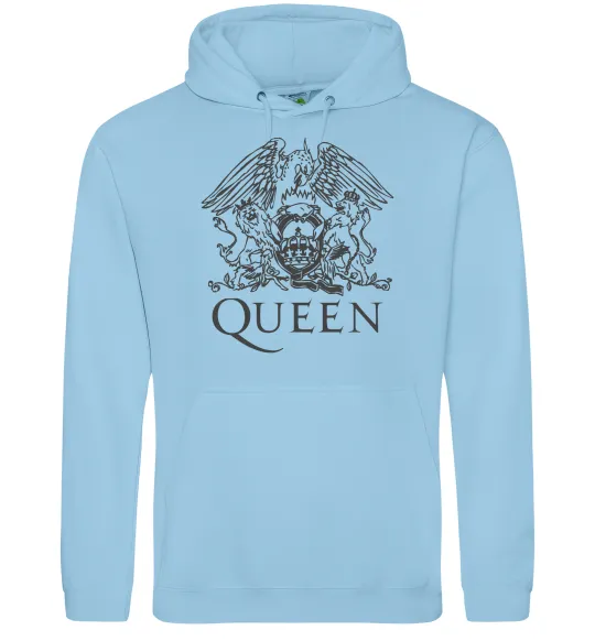 Мужская толстовка (худи) QUEEN Голубой фото