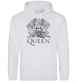 Жіноча толстовка (худі) QUEEN Сірий меланж фото