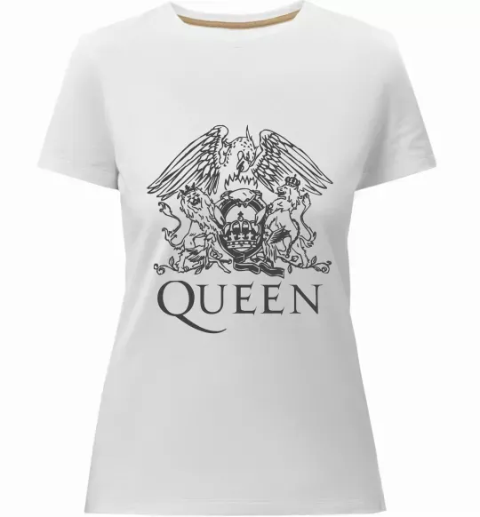 Женская премиум футболка QUEEN Белый фото