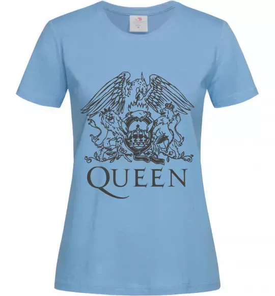 Жіноча футболка QUEEN Блакитний фото