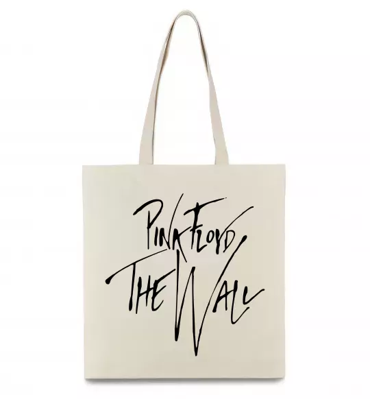 Еко-сумка Pink Floyd підпис Бежевий фото