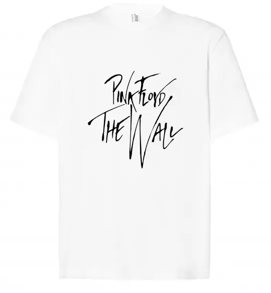 Футболка Оверсайз Pink Floyd підпис Белый фото