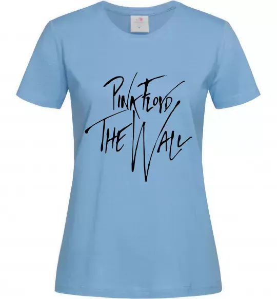 Женская футболка Pink Floyd підпис Голубой фото