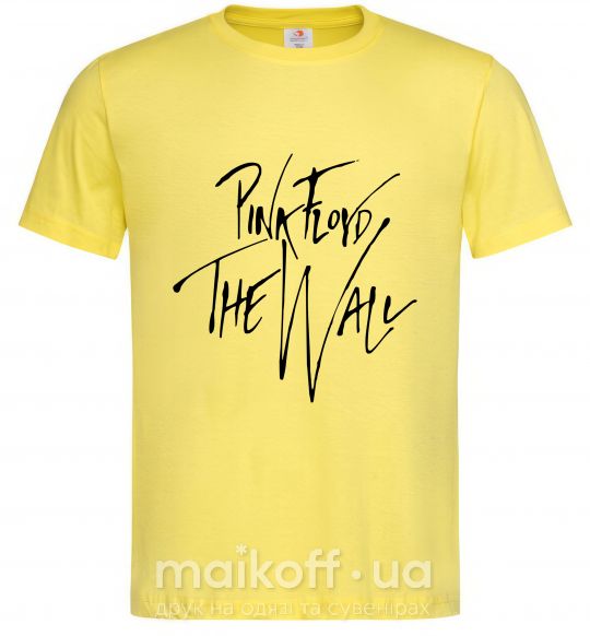 Чоловіча футболка PINK FLOYD подпись Лимонний фото