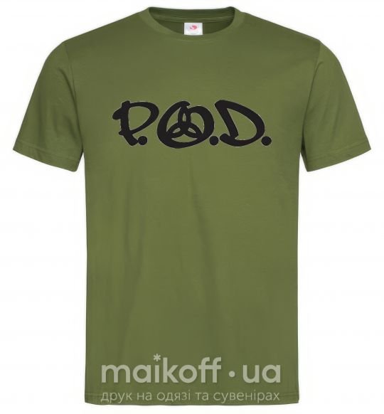 Чоловіча футболка P.O.D. Оливковий фото