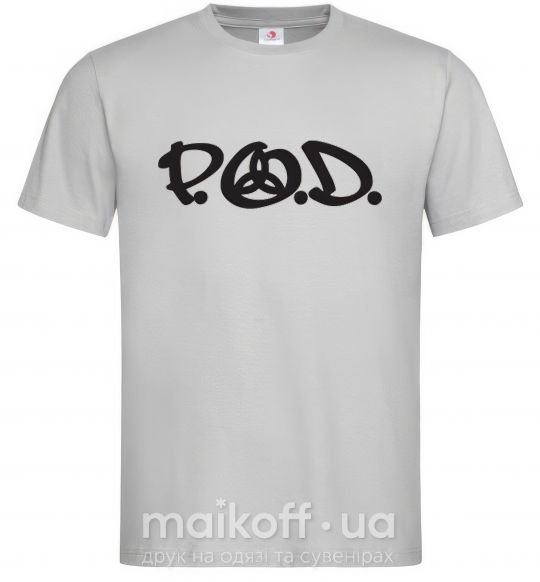 Чоловіча футболка P.O.D. Сірий фото