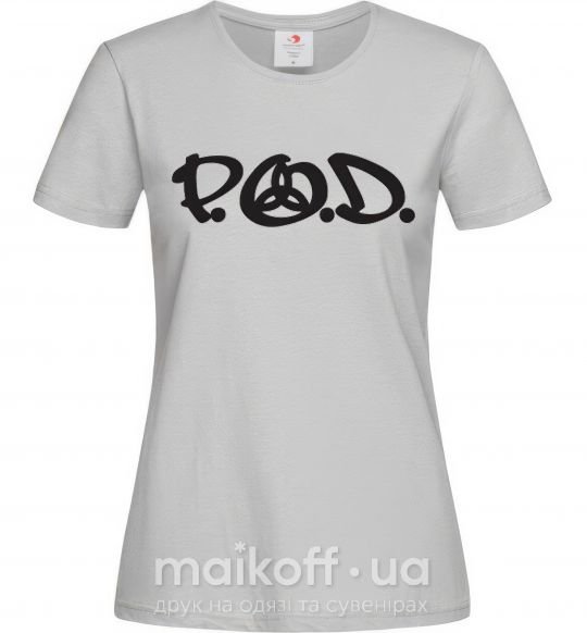 Женская футболка P.O.D. Серый фото