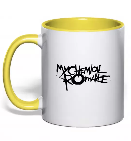 Чашка с цветной ручкой MY CHEMICAL ROMANCE Солнечно желтый фото