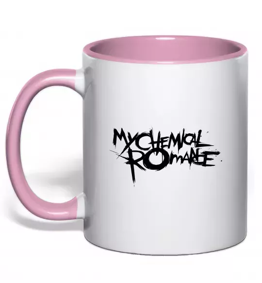 Чашка с цветной ручкой MY CHEMICAL ROMANCE Нежно розовый фото