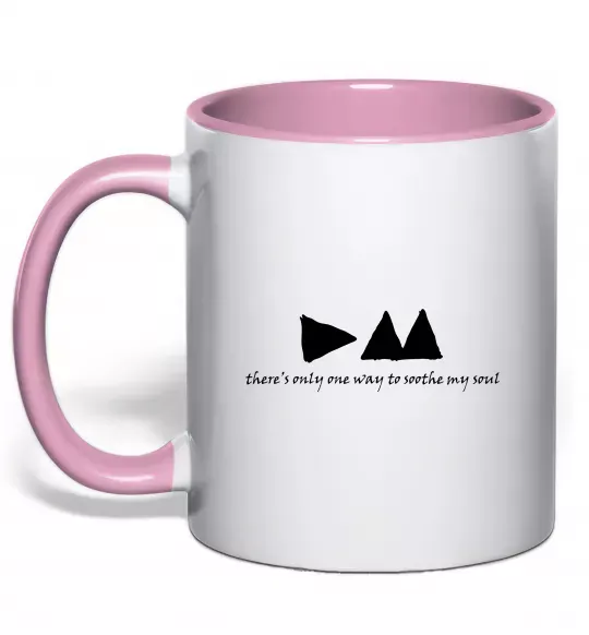 Чашка з кольоровою ручкою DEPECHE MODE Ніжно рожевий фото