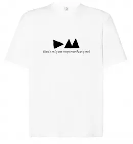 Футболка Оверсайз Enjoy the silence Белый фото