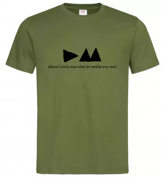 Чоловіча футболка DEPECHE MODE Оливковий фото