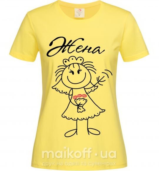 Жіноча футболка ЖЕНА Лимонний фото