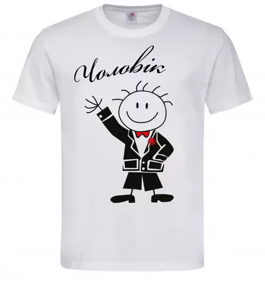 Мужская футболка Чоловік Белый фото