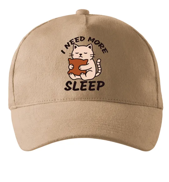 Кепка NEED MORE SLEEP Песочный фото