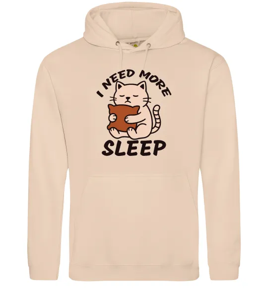 Мужская толстовка (худи) NEED MORE SLEEP Песочный фото