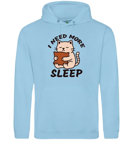 Мужская толстовка (худи) NEED MORE SLEEP Голубой фото