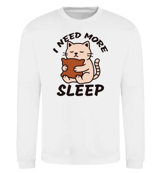 Світшот NEED MORE SLEEP Білий фото