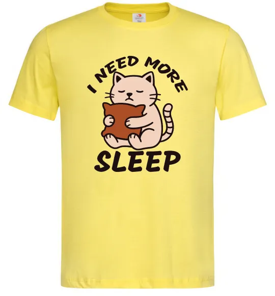 Мужская футболка NEED MORE SLEEP Лимонный фото