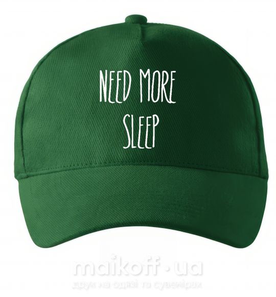 Кепка NEED MORE SLEEP Темно-зелений фото