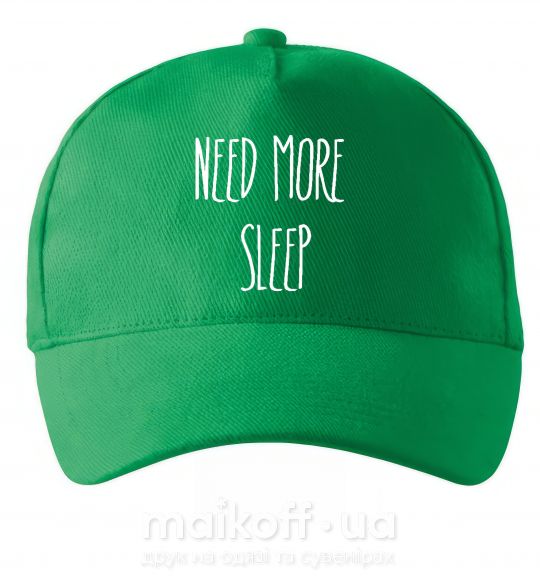 Кепка NEED MORE SLEEP Зеленый фото