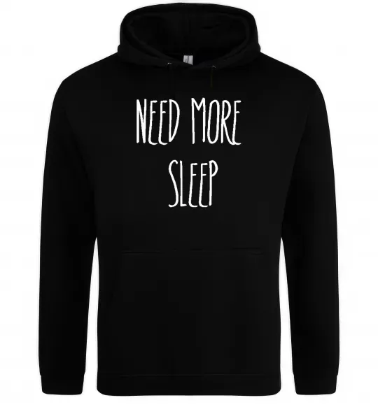Женская толстовка (худи) NEED MORE SLEEP Черный фото