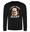 Світшот NEED MORE SLEEP Чорний фото
