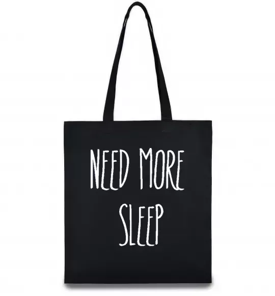Еко-сумка NEED MORE SLEEP Чорний фото