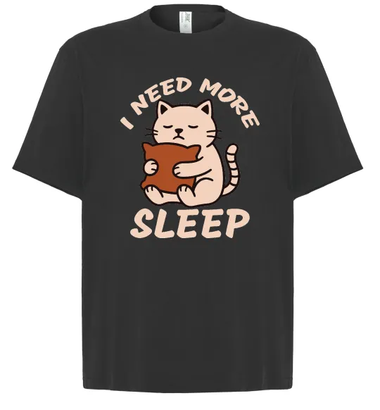 Футболка Оверсайз NEED MORE SLEEP Черный фото