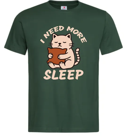 Мужская футболка NEED MORE SLEEP Темно-зеленый фото