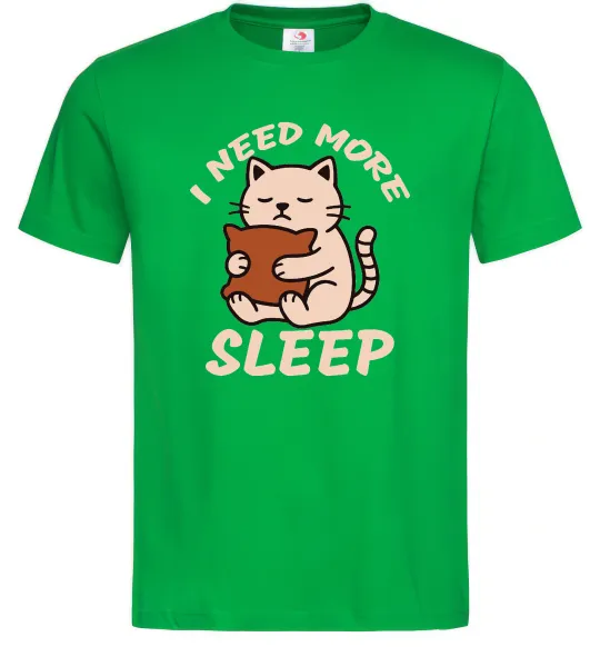 Мужская футболка NEED MORE SLEEP Зеленый фото