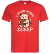 Мужская футболка NEED MORE SLEEP Красный фото