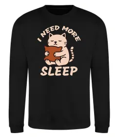 Свитшот NEED MORE SLEEP Черный фото