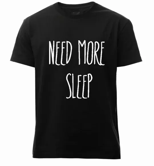 Мужская премиум футболка NEED MORE SLEEP Черный фото