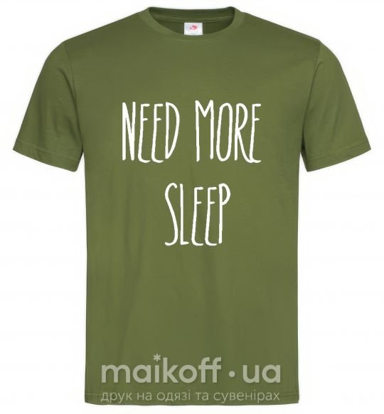 Чоловіча футболка NEED MORE SLEEP Оливковий фото