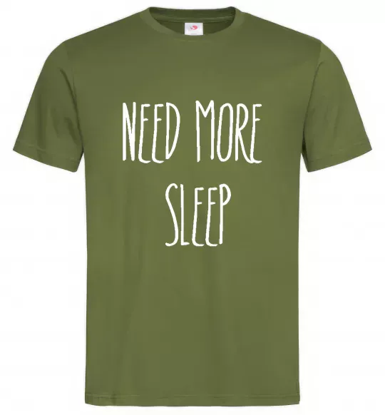 Мужская футболка NEED MORE SLEEP Оливковый фото