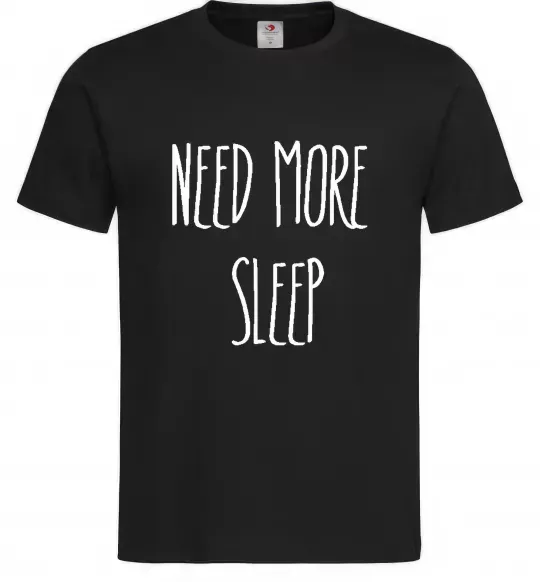 Мужская футболка NEED MORE SLEEP Черный фото