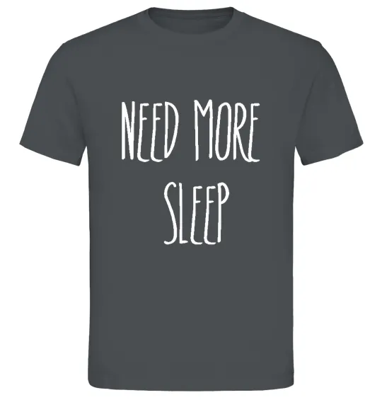 Мужская футболка NEED MORE SLEEP Графит фото