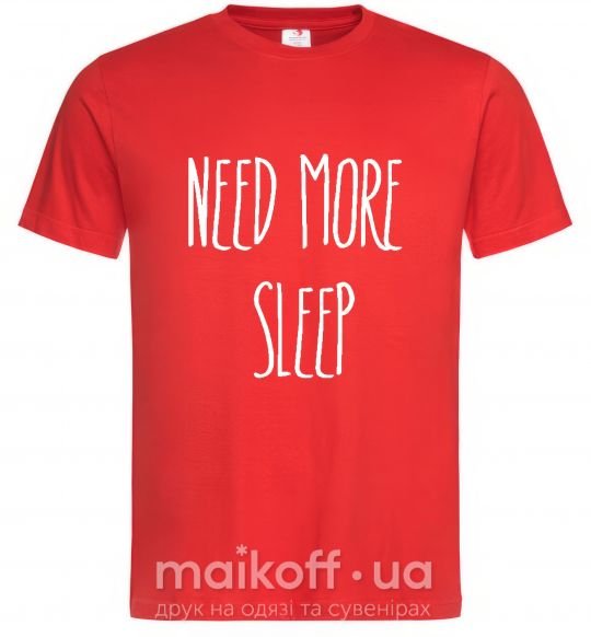 Чоловіча футболка NEED MORE SLEEP Червоний фото