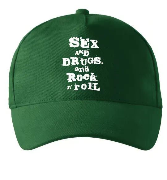 Кепка SEX DRUGS ROCK N ROLL Темно-зеленый фото