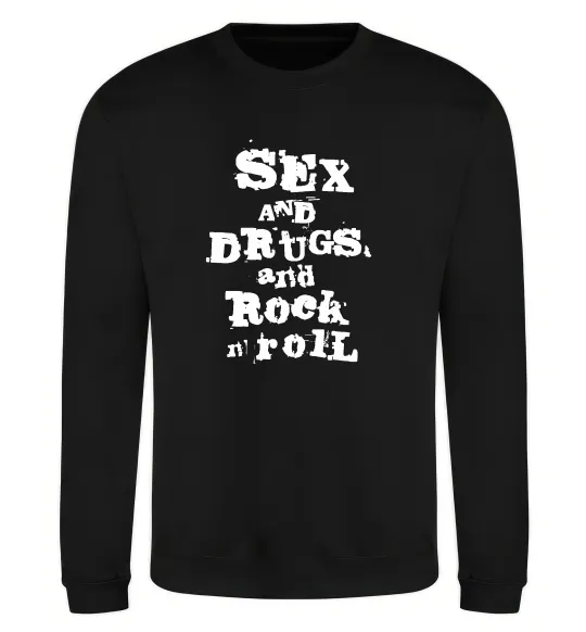 Свитшот SEX DRUGS ROCK N ROLL Черный фото